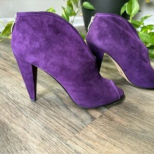 Vince Camuto Purple Suede Ankle Booties